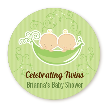  Twins Two Peas in a Pod Caucasian - Personalized Baby Shower Table Confetti 1 Girl 1 Boy