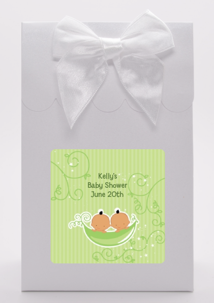  Twins Two Peas in a Pod Hispanic - Baby Shower Goodie Bags 1 Boy 1 Girl