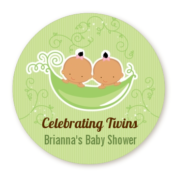  Twins Two Peas in a Pod Hispanic - Personalized Baby Shower Table Confetti 1 Boy 1 Girl