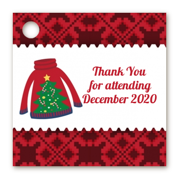 Ugly Sweater - Personalized Christmas Card Stock Favor Tags