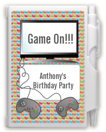 Video Game Time - Birthday Party Personalized Notebook Favor