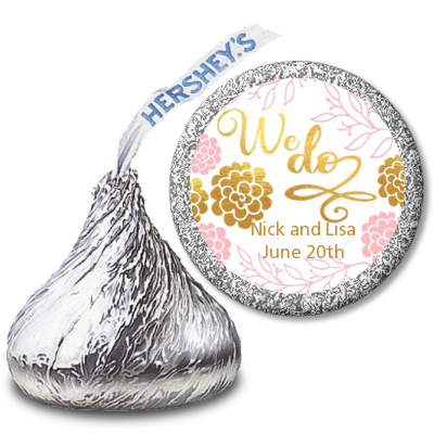 We Do - Hershey Kiss Bridal Shower Sticker Labels