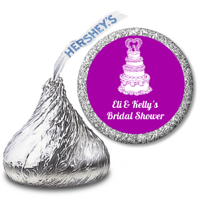 Wedding Cake - Hershey Kiss Bridal Shower Sticker Labels