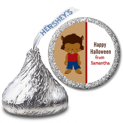 Werewolf - Hershey Kiss Halloween Sticker Labels