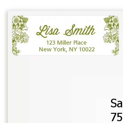 Winery - Bridal Shower Return Address Labels