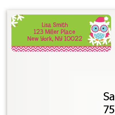 Winter Owl - Christmas Return Address Labels