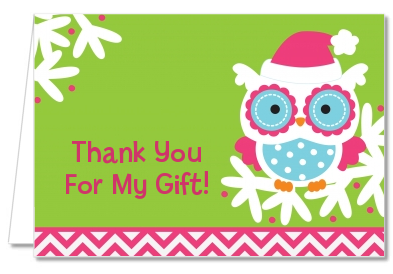Winter Owl - Christmas Thank You Cards
