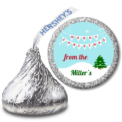 Winter Wonderland - Hershey Kiss Christmas Sticker Labels