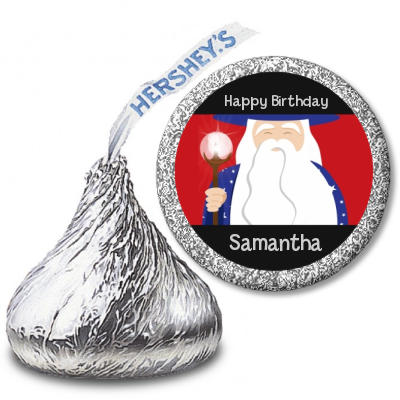 Wizard - Hershey Kiss Birthday Party Sticker Labels