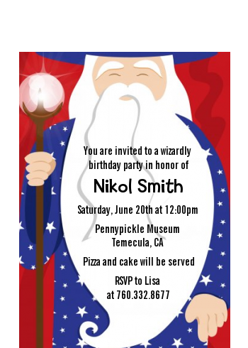 Wizard - Birthday Party Petite Invitations