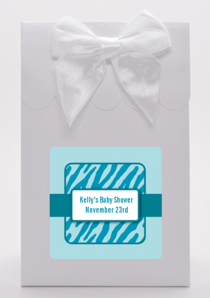 Zebra Print Blue - Baby Shower Goodie Bags