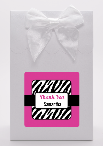 Zebra Print Pink & Black - Birthday Party Goodie Bags