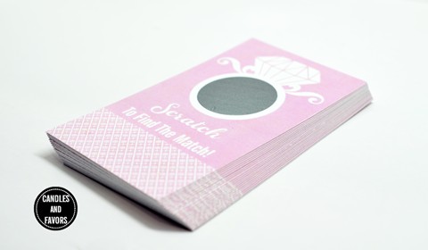  Engagement Ring Blush Pink - Bridal Shower Scratch Off Tickets 