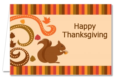 Acorn Harvest Fall Theme - Thanksgiving Thank You Cards