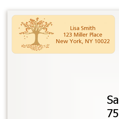 Autumn Tree - Bridal Shower Return Address Labels