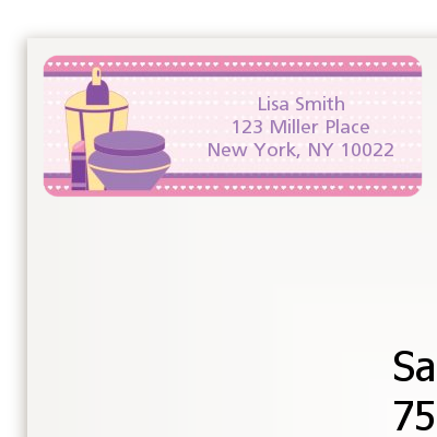 Glamour Girl - Birthday Party Return Address Labels