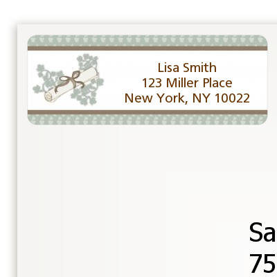 Graduation Diploma - Graduation Party Return Address Labels