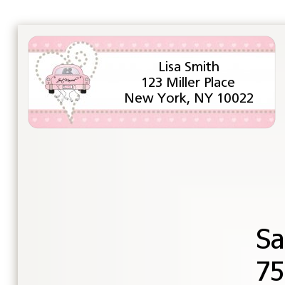 Just Married - Bridal Shower Return Address Labels