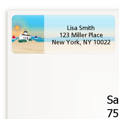 Lighthouse - Retirement Party Return Address Labels