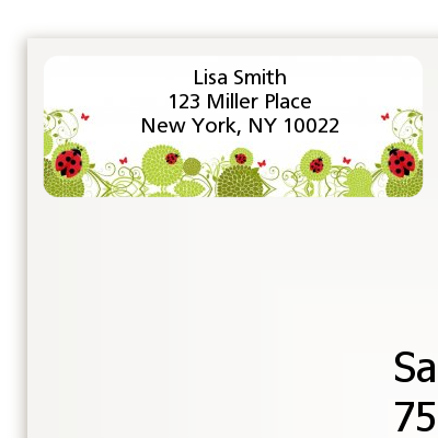 Ladybug - Baby Shower Return Address Labels