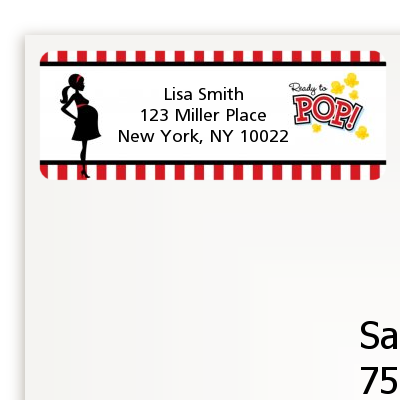 Ready To Pop - Baby Shower Return Address Labels