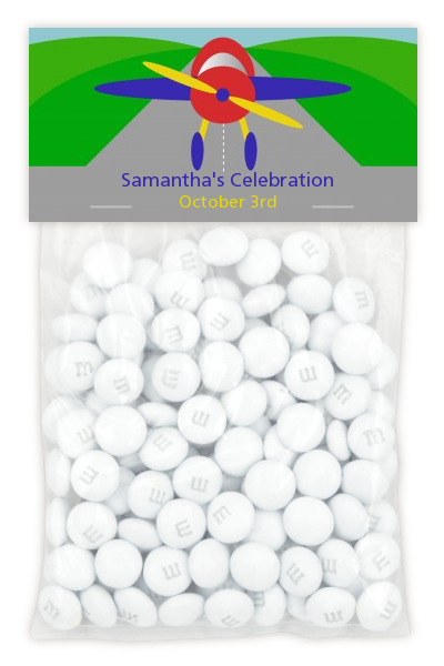 Airplane - Custom Baby Shower Treat Bag Topper