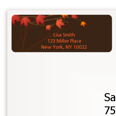 Autumn Leaves - Bridal Shower Return Address Labels