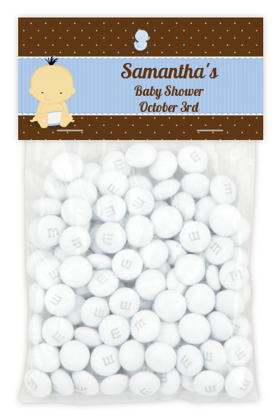 Baby Boy Asian - Custom Baby Shower Treat Bag Topper