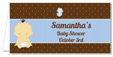 Baby Boy Asian - Personalized Baby Shower Place Cards