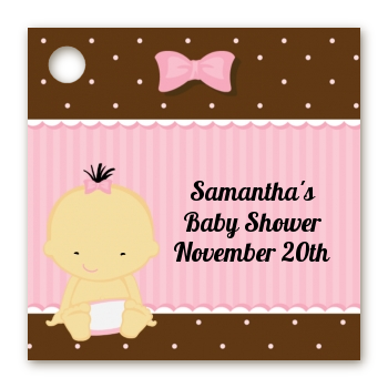 Baby Girl Asian - Personalized Baby Shower Card Stock Favor Tags