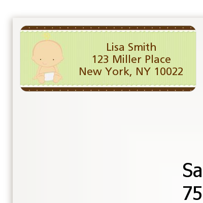 Baby Neutral Caucasian - Baby Shower Return Address Labels