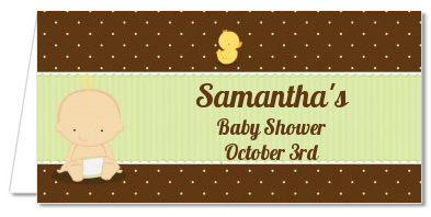 Baby Neutral Caucasian - Personalized Baby Shower Place Cards