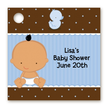 Baby Boy Hispanic - Personalized Baby Shower Card Stock Favor Tags