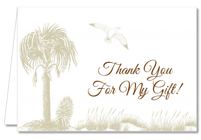 Beach Scene - Bridal Shower Thank You Cards