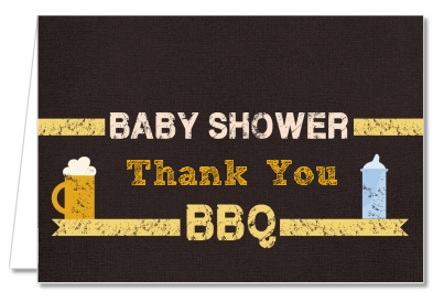 Beer and Baby Talk - Baby Shower Thank You Cards