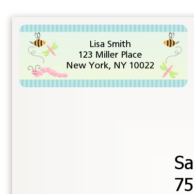 Snug As a Bug - Baby Shower Return Address Labels