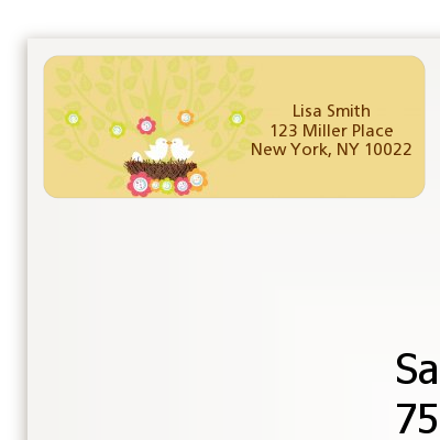 Bird's Nest - Baby Shower Return Address Labels