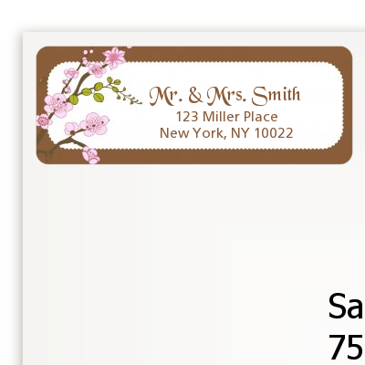 Blossom - Bridal Shower Return Address Labels