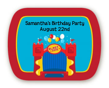 Bounce House - Personalized Birthday Party Rounded Corner Stickers