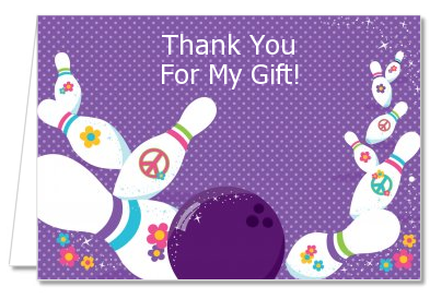 Bowling Party - Birthday Party Thank You Cards