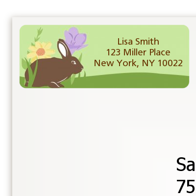 Bunny - Baby Shower Return Address Labels