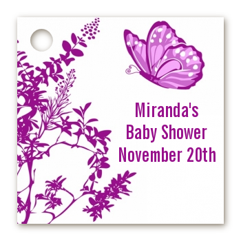 Butterfly - Personalized Baby Shower Card Stock Favor Tags