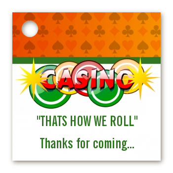 Casino Night Vegas Style - Personalized Birthday Party Card Stock Favor Tags