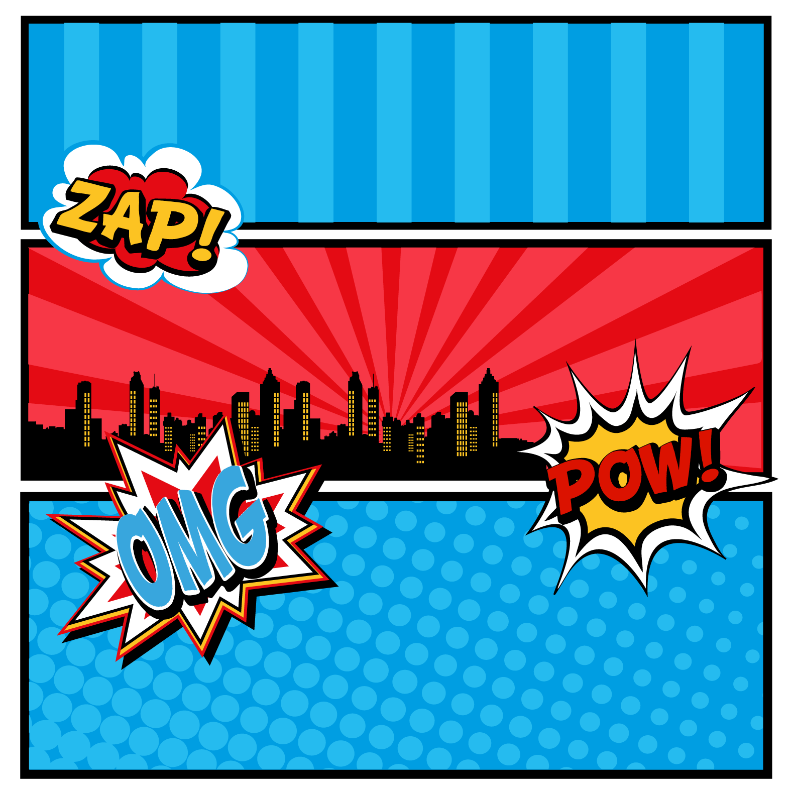 Calling All Superheroes Invitation Template 3