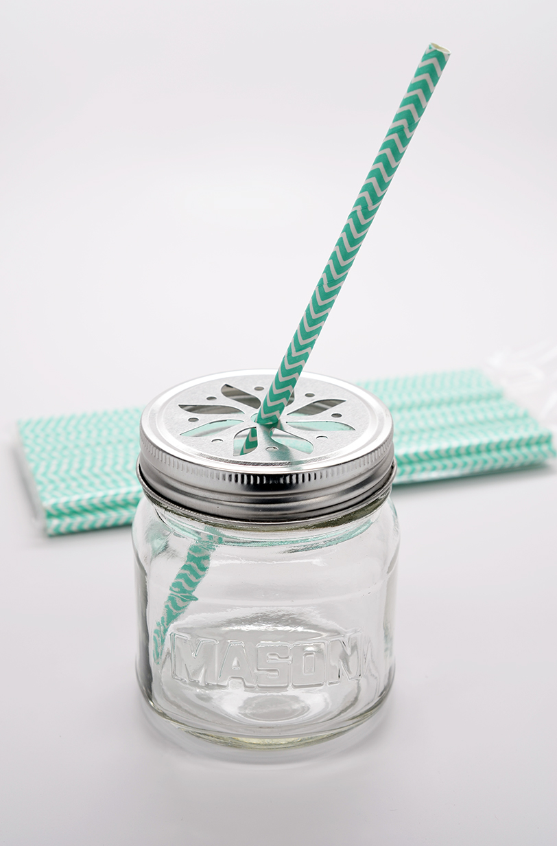  Teal Chevron - Baby Shower Decorative Paper Straws 