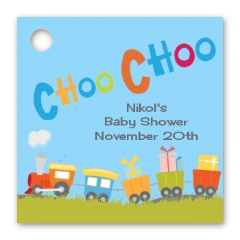 Choo Choo Train - Personalized Baby Shower Card Stock Favor Tags