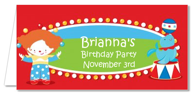 Circus - Personalized Birthday Party Place Cards