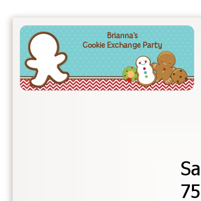 Cookie Exchange - Baby Shower Return Address Labels