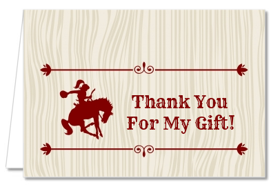 Cowgirl Rider - Birthday Party Thank You Cards