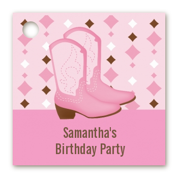 Cowgirl Western - Personalized Birthday Party Card Stock Favor Tags